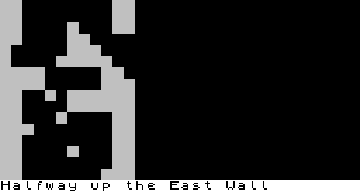 Halfway up the East Wall